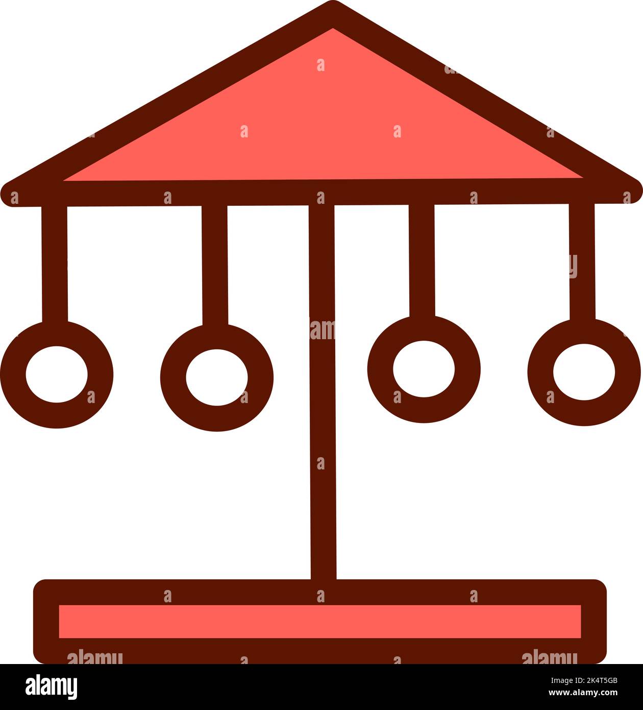 Karnevalsfahrt, Illustration, Vektor auf weißem Hintergrund. Stock Vektor