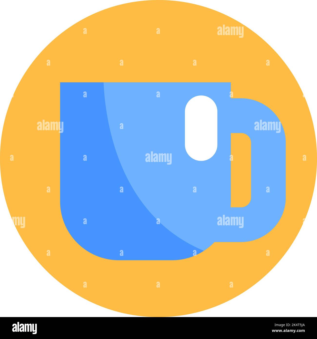 Frühstückstasse, Illustration, Vektor auf weißem Hintergrund. Stock Vektor