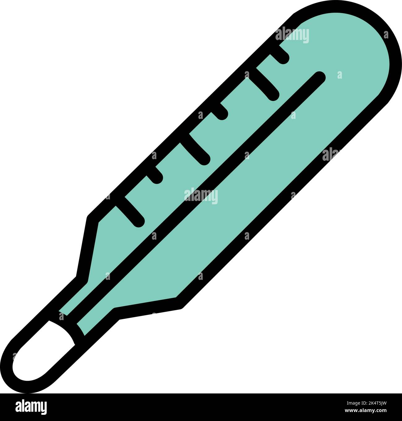 Corona Thermometer, Illustration, Vektor auf weißem Hintergrund. Stock Vektor