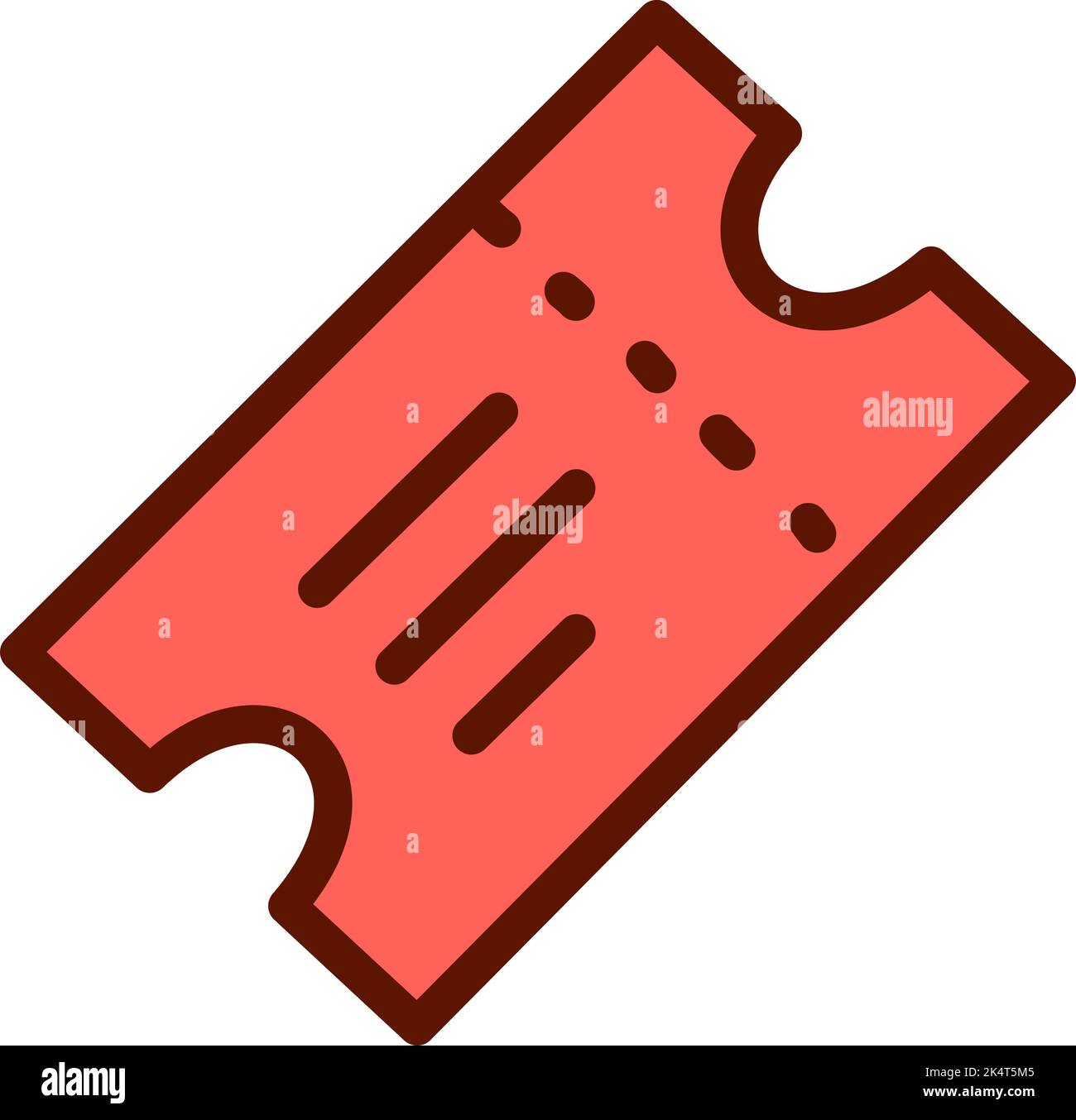 Karneval Ticket, Illustration, Vektor auf weißem Hintergrund. Stock Vektor