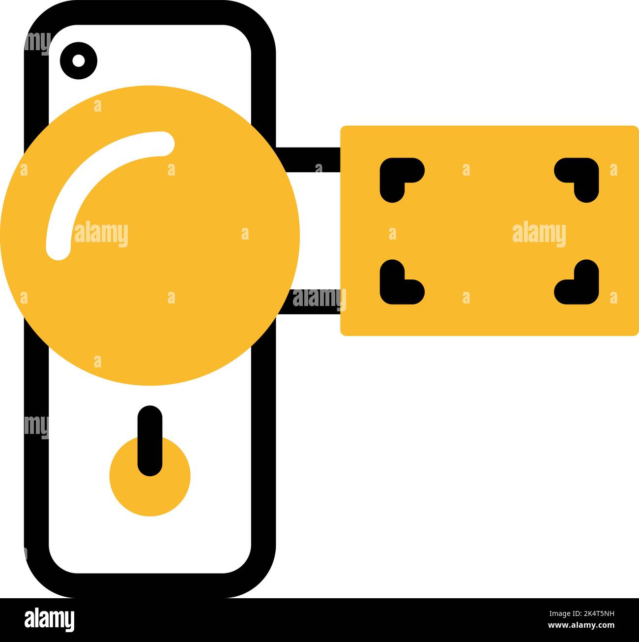 Videokamera, Illustration, Vektor auf weißem Hintergrund. Stock Vektor