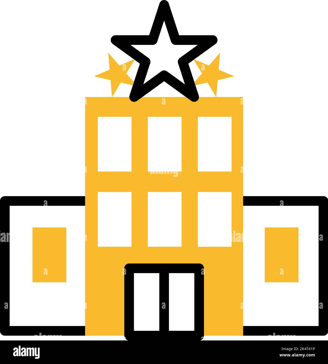 Casino Gebäude, Illustration, Vektor auf weißem Hintergrund. Stock Vektor