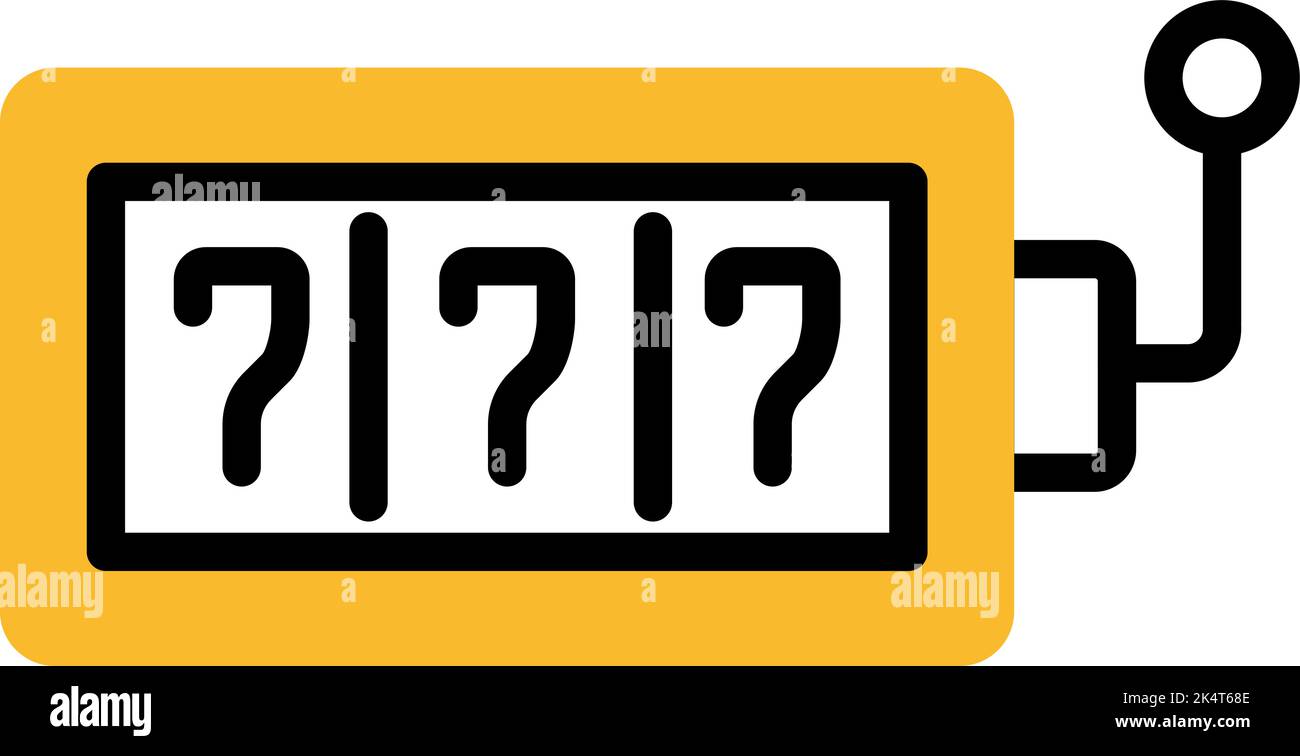 Casino Spielautomat, Illustration, Vektor auf weißem Hintergrund. Stock Vektor