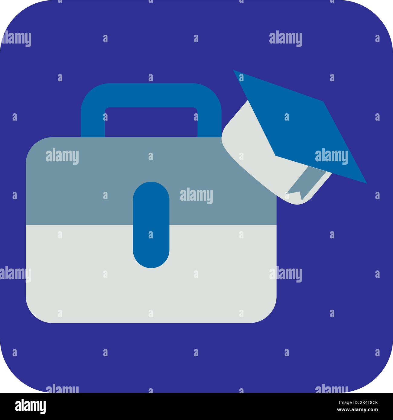 Bildung Business Tasche, Illustration, Vektor auf weißem Hintergrund. Stock Vektor