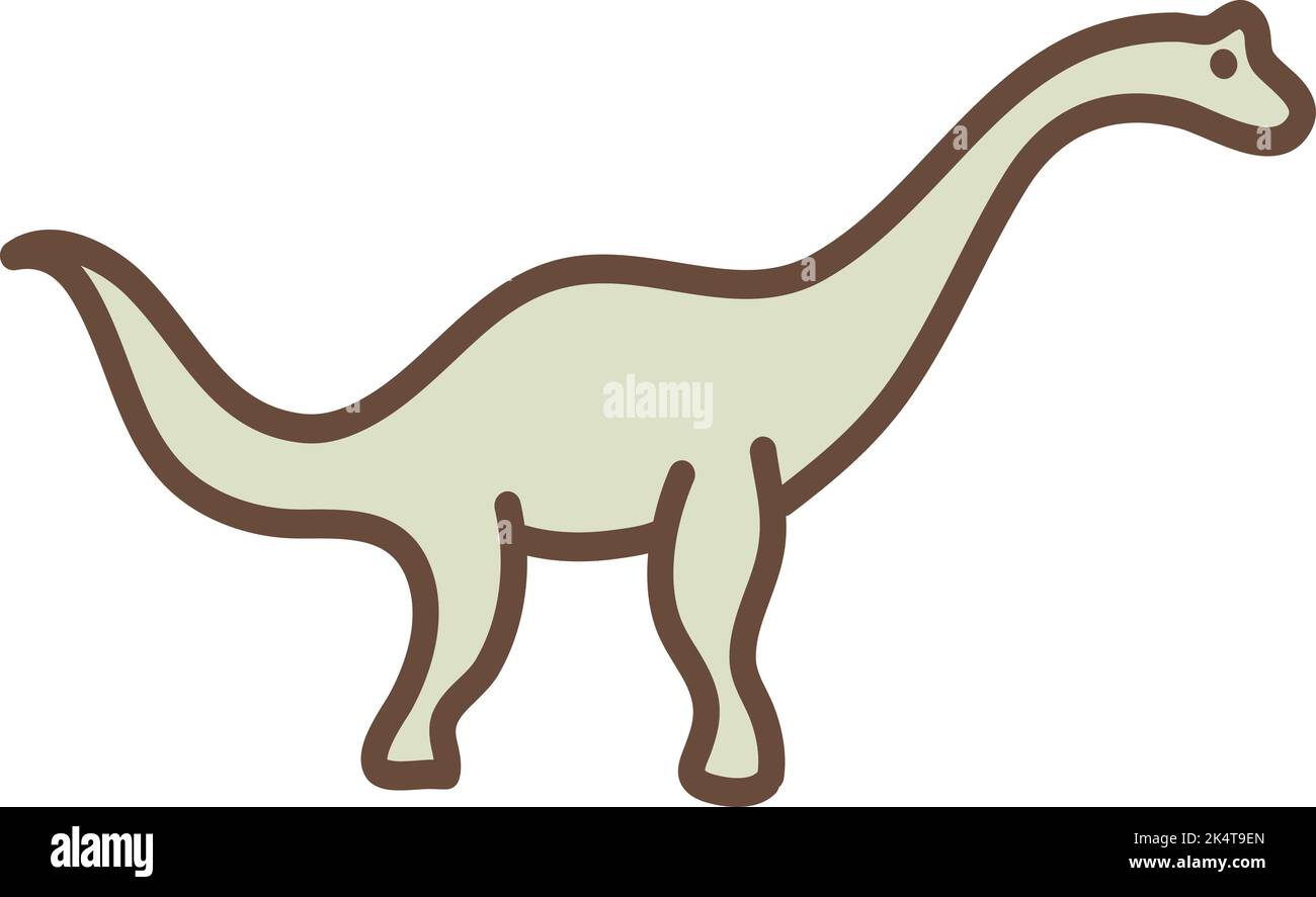 Hellgrüner Dinosaurier, Illustration, Vektor auf weißem Hintergrund. Stock Vektor