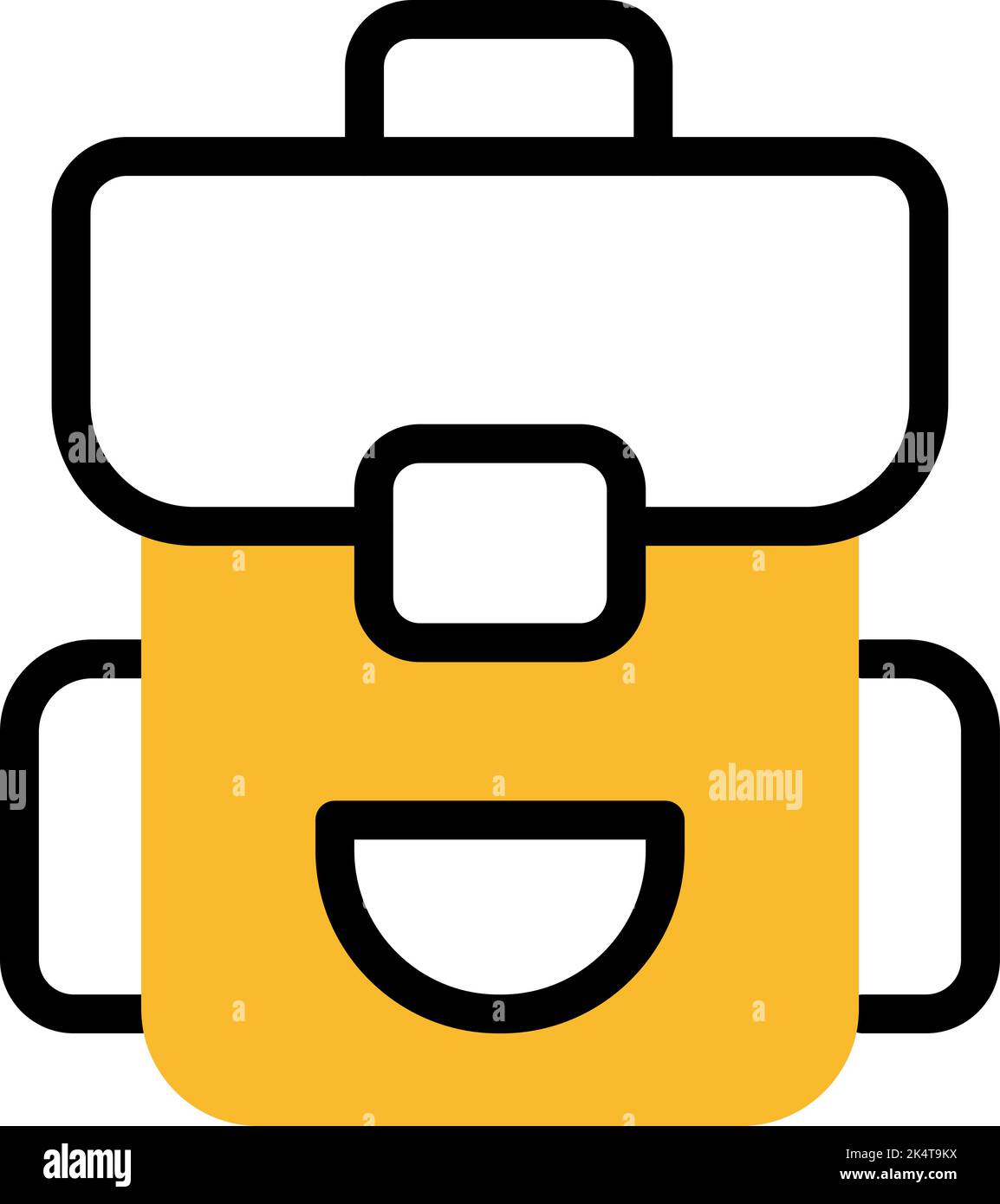 Flugrucksack, Illustration, Vektor auf weißem Hintergrund. Stock Vektor