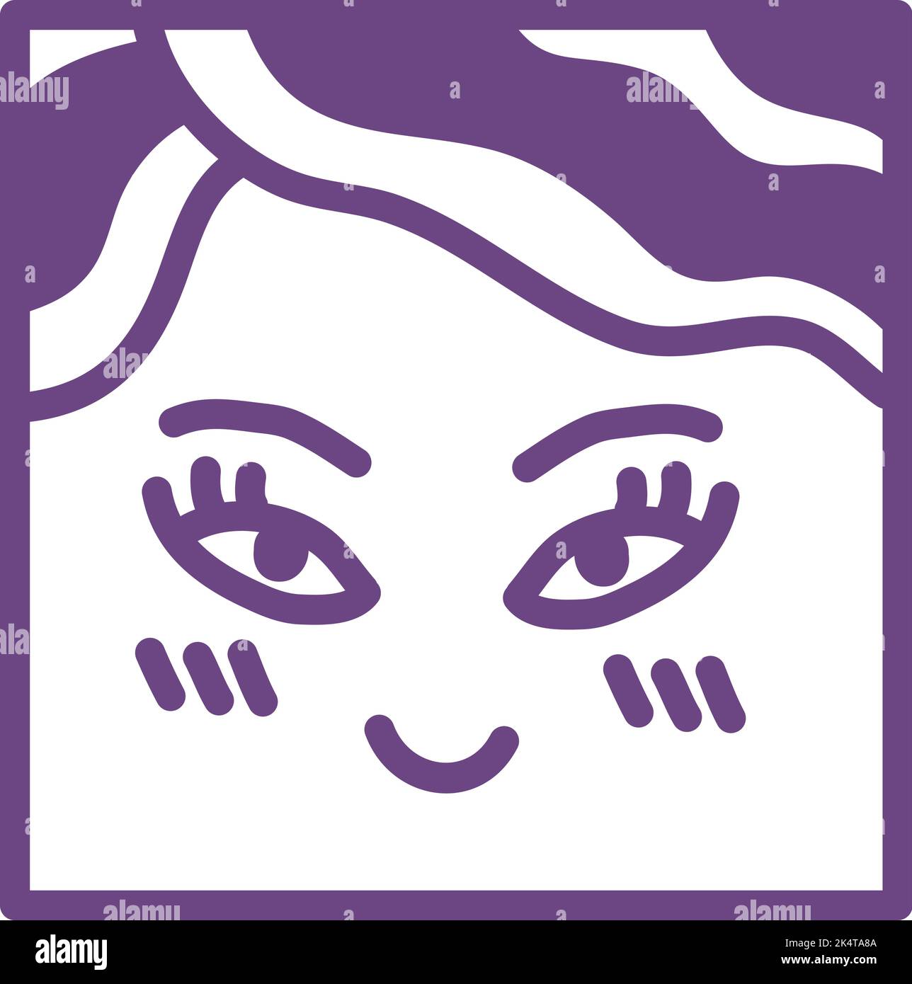 In Liebe Emotion Gesicht, Illustration, Vektor auf weißem Hintergrund. Stock Vektor