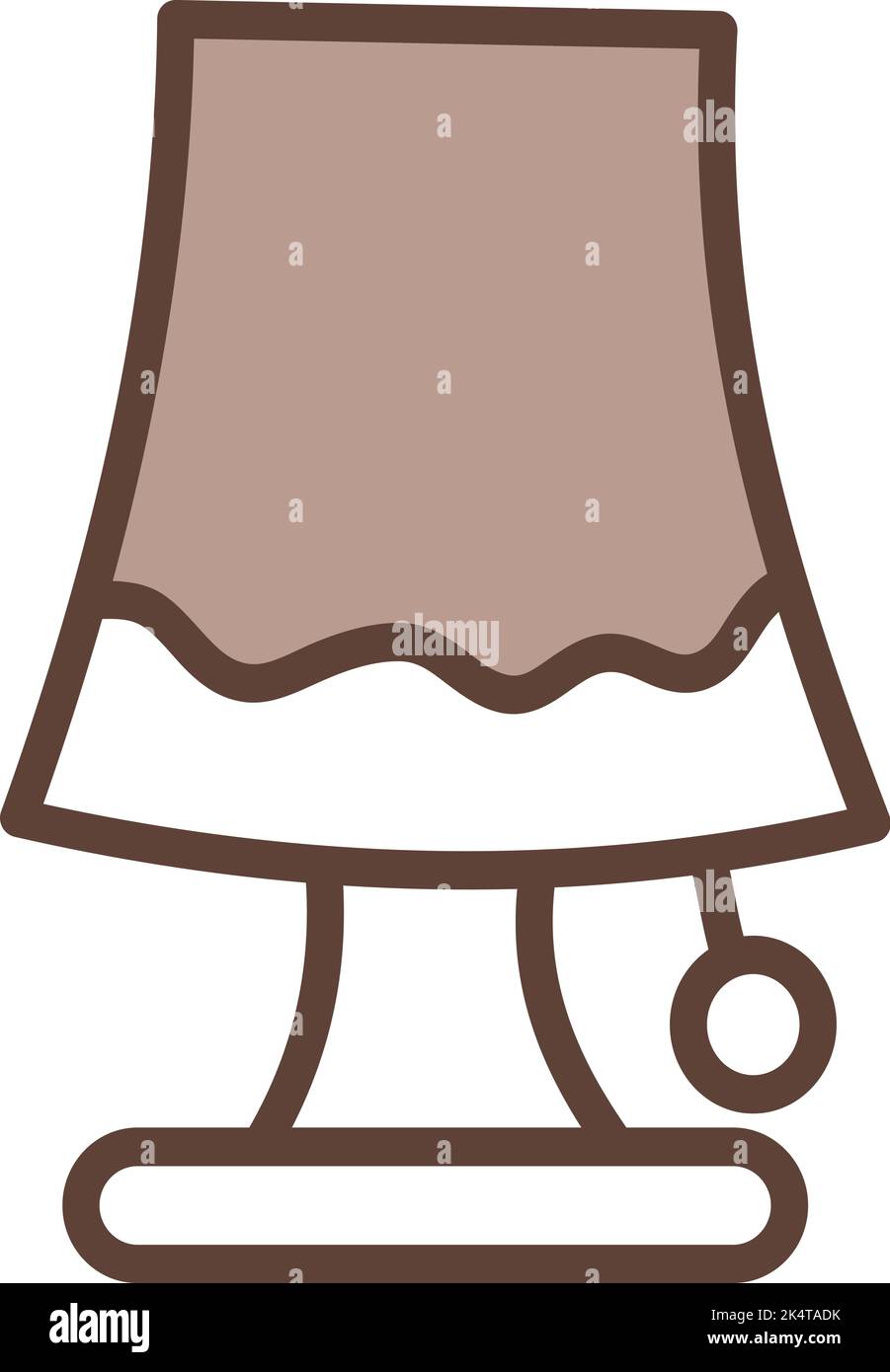 Braune dekorative Lampe, Illustration, Vektor auf weißem Hintergrund. Stock Vektor