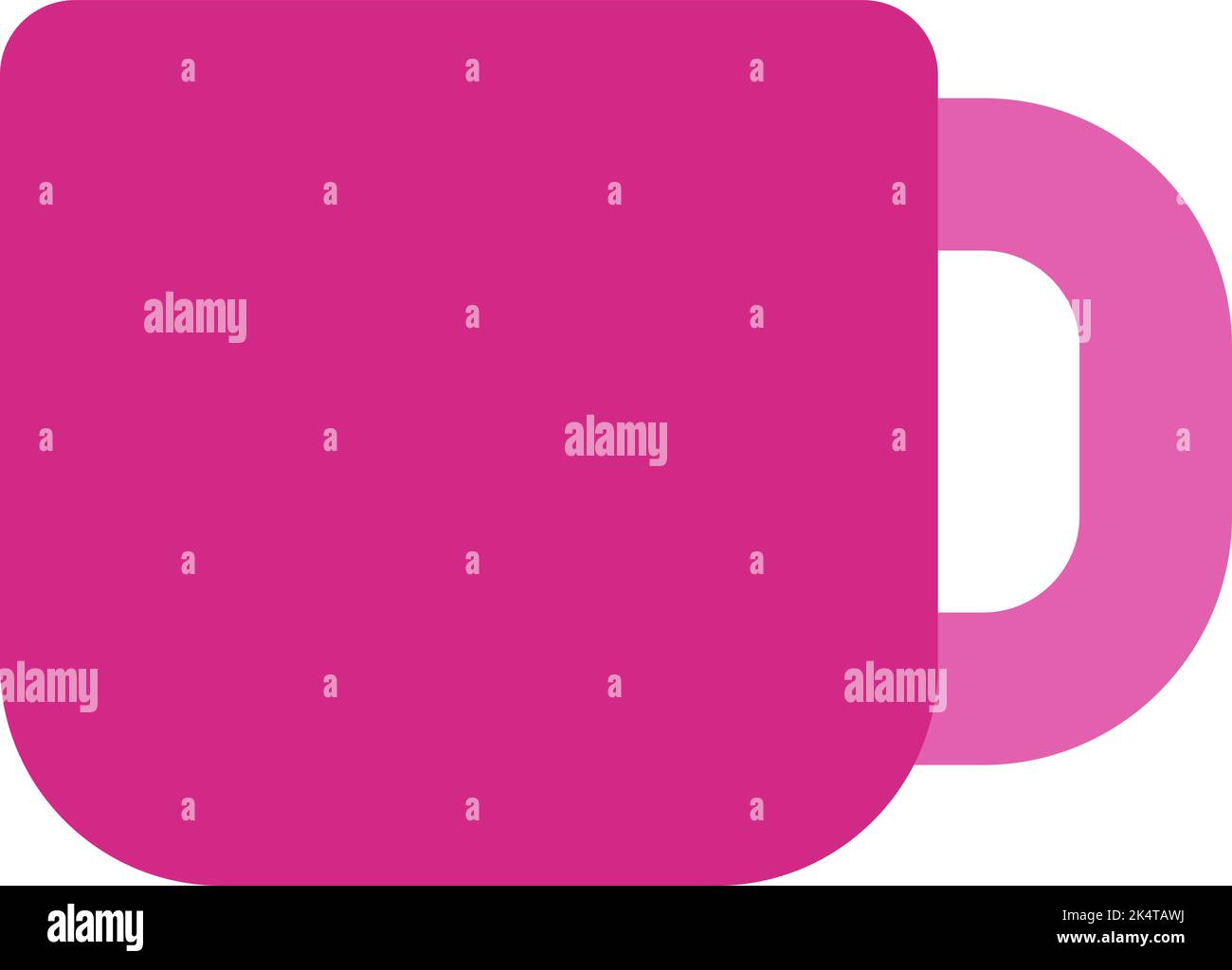 Rosa Tasse, Illustration, Vektor auf weißem Hintergrund. Stock Vektor