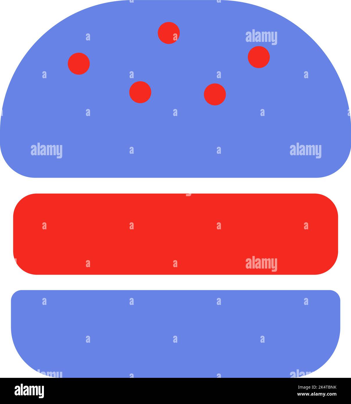 Burger-Lieferung, Abbildung, Vektor auf weißem Hintergrund. Stock Vektor