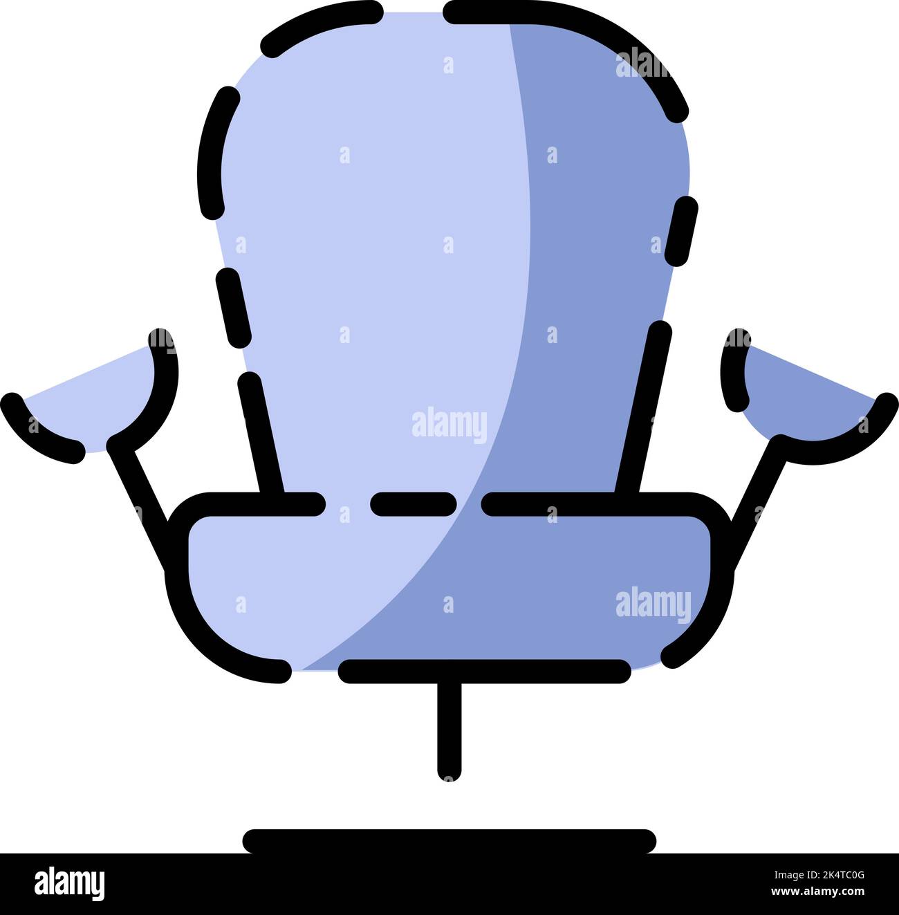 Ginecological Stuhl, Illustration, Vektor auf weißem Hintergrund. Stock Vektor