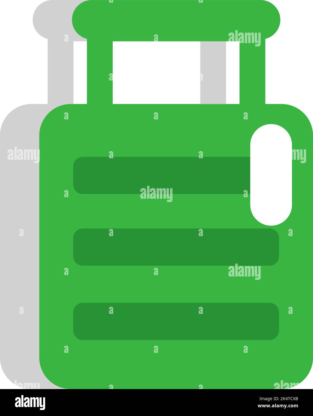 Grüner Hotelkoffer, Illustration, Vektor auf weißem Hintergrund. Stock Vektor Grüner Hotelkoffer, Illustration, Vektor auf weißem Hintergrund. Stock Vektor