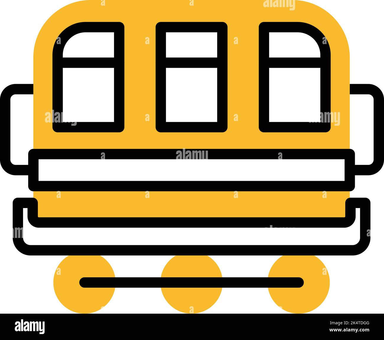 Eisenbahnwaggon, Illustration, Vektor auf weißem Hintergrund. Stock Vektor