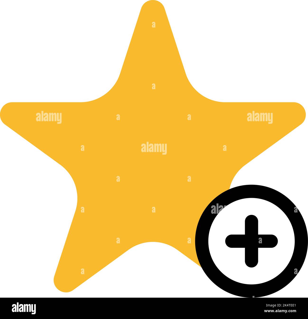 Fügen Sie das Symbol, die Illustration und den Vektor auf einem weißen Hintergrund zu den Favoriten hinzu. Stock Vektor