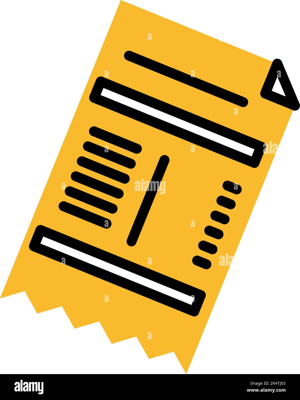 Supermarkt-Rezept, Illustration, Vektor auf weißem Hintergrund. Stock Vektor