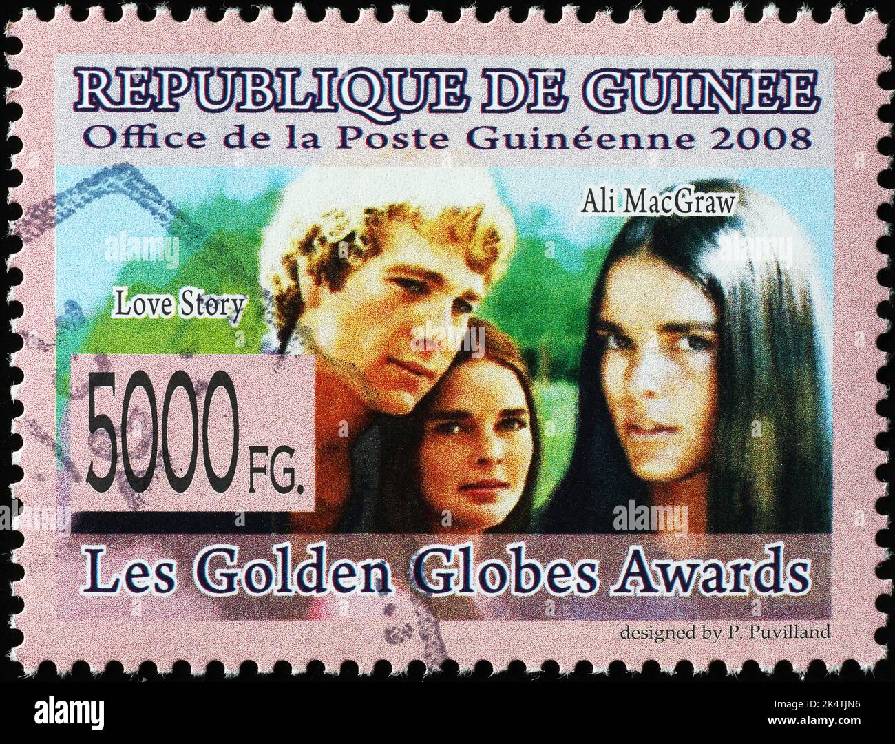 Ali MacGraw in Love Story auf Briefmarke Stockfoto