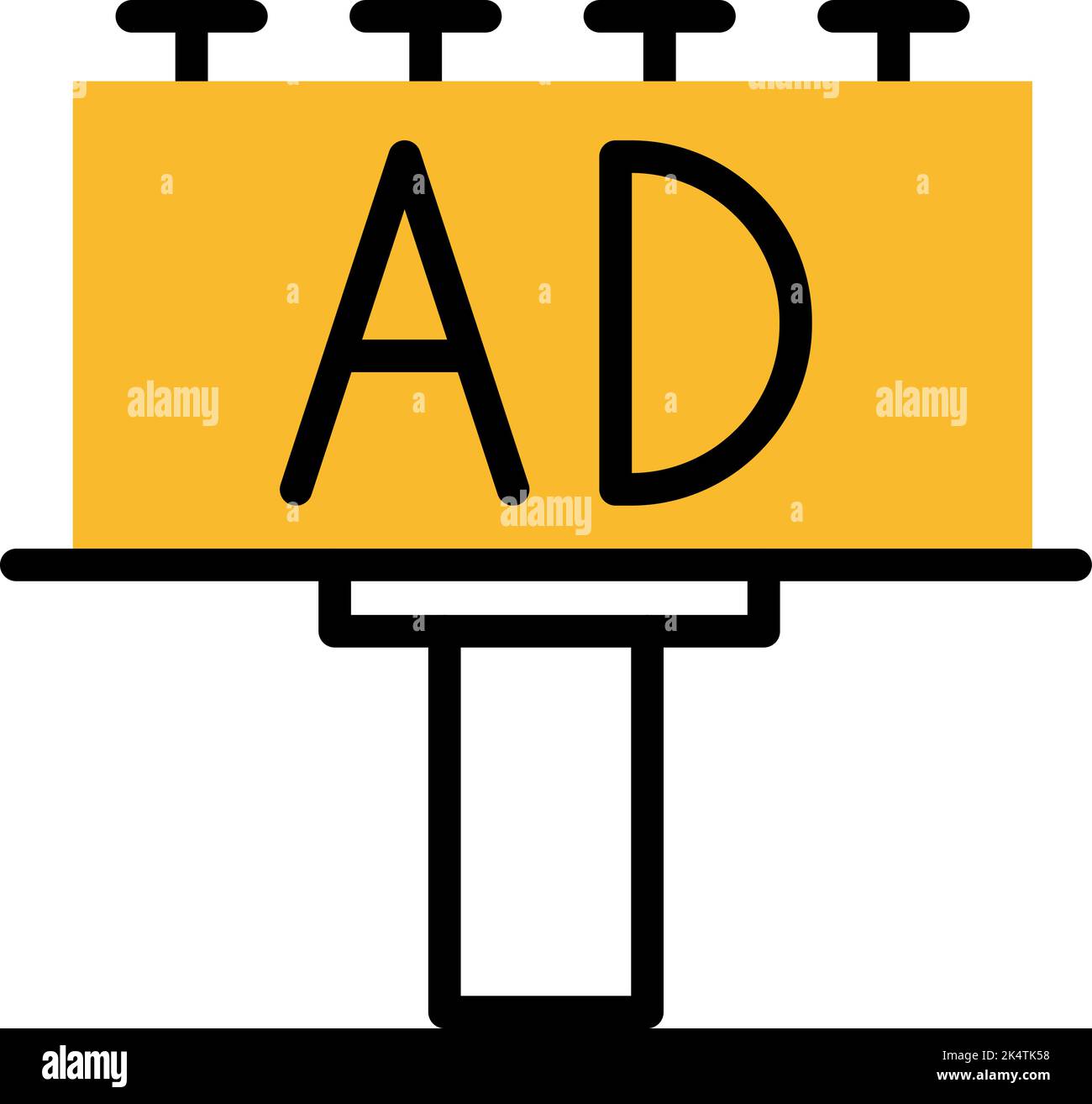 Anzeigen Bilboards, Illustration, Vektor auf weißem Hintergrund. Stock Vektor