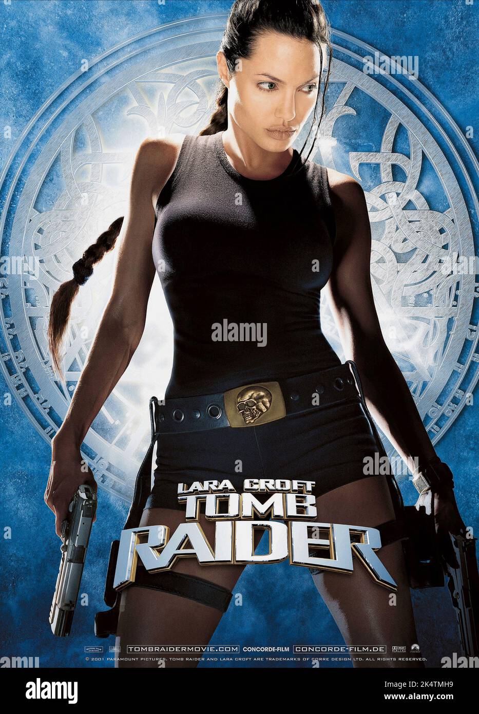 Lara Croft: Tomb Raider 2001. Filmposter „Lara Croft Tomb Raider“. Tomb Raider Stockfoto