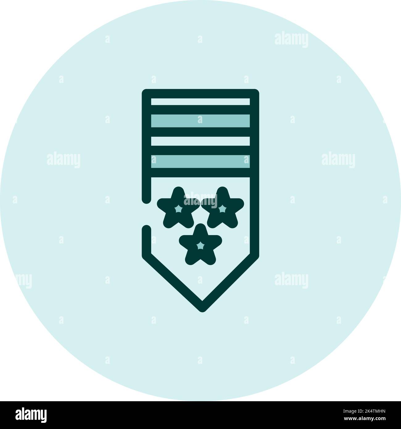 Akademische Disziplin Militär, Illustration, Vektor auf weißem Hintergrund. Stock Vektor