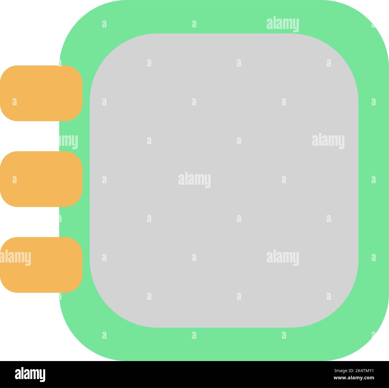 Kunstbuch, Illustration, Vektor auf weißem Hintergrund. Stock Vektor