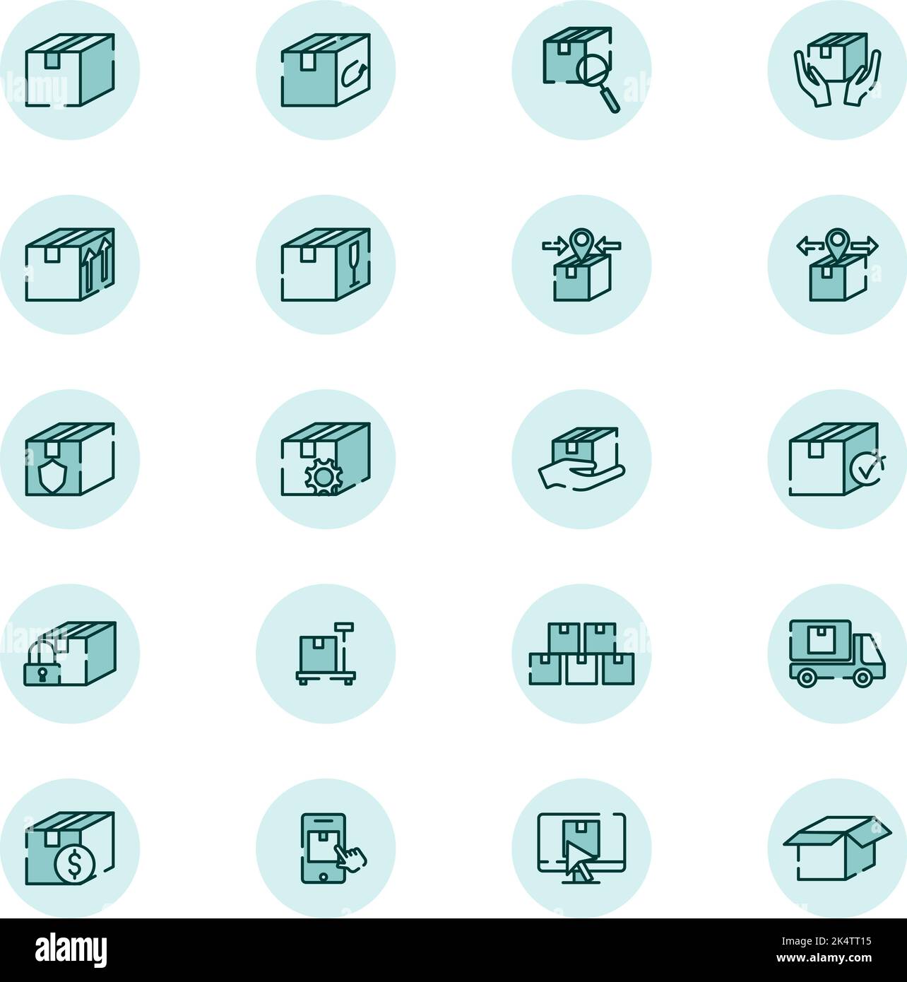 Liefertransport, Illustration, Vektor auf weißem Hintergrund. Stock Vektor