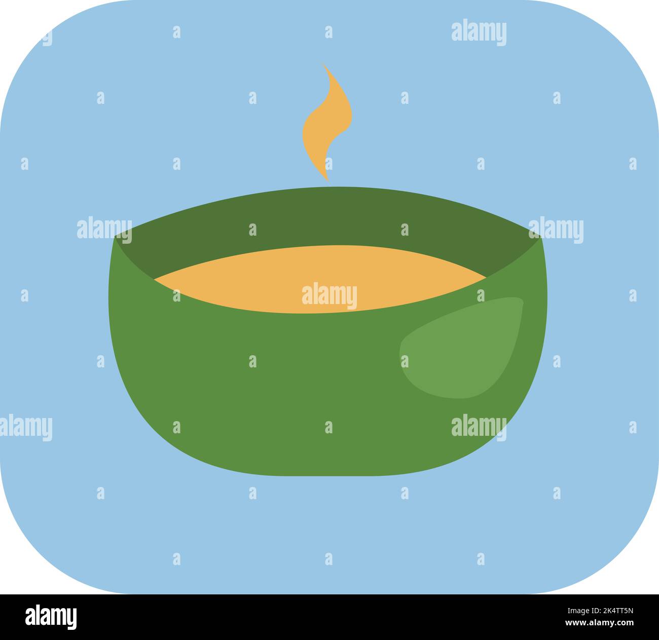 Campingsuppe, Illustration, Vektor auf weißem Hintergrund. Stock Vektor