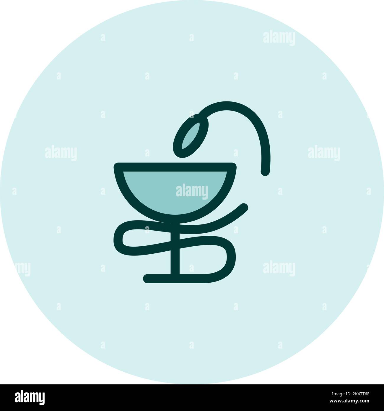 Akademische Disziplin Medizin, Illustration, Vektor auf weißem Hintergrund. Stock Vektor