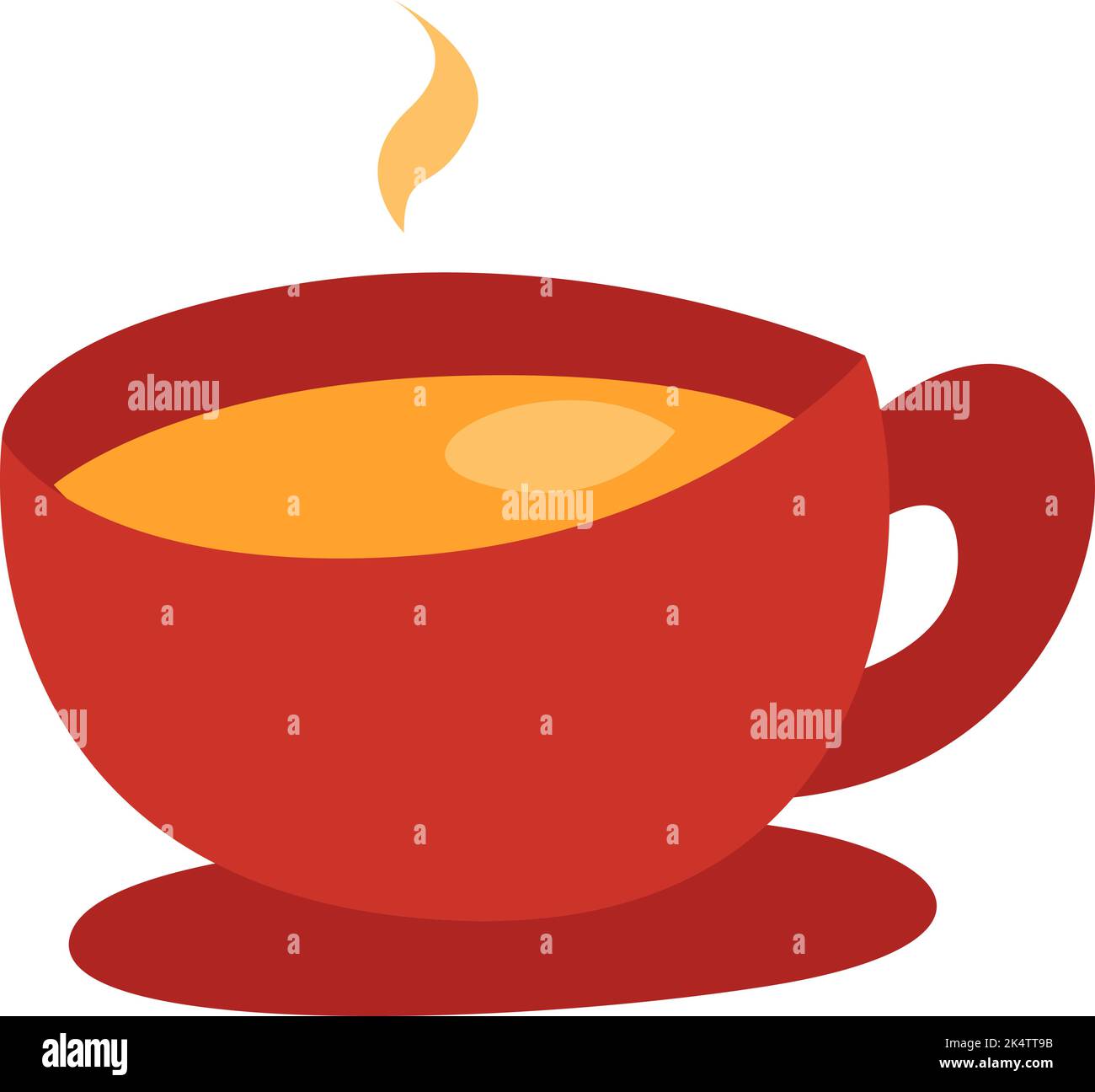 Roter Becher, Illustration, Vektor auf weißem Hintergrund. Stock Vektor