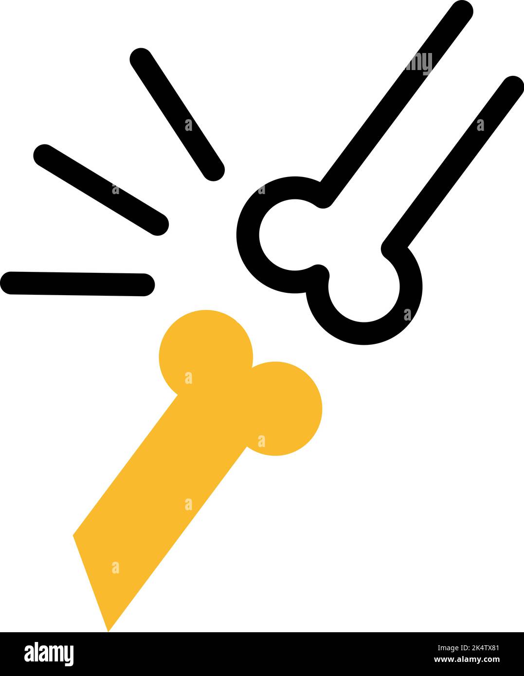 Rheumatologiearzt, Illustration, Vektor auf weißem Hintergrund. Stock Vektor