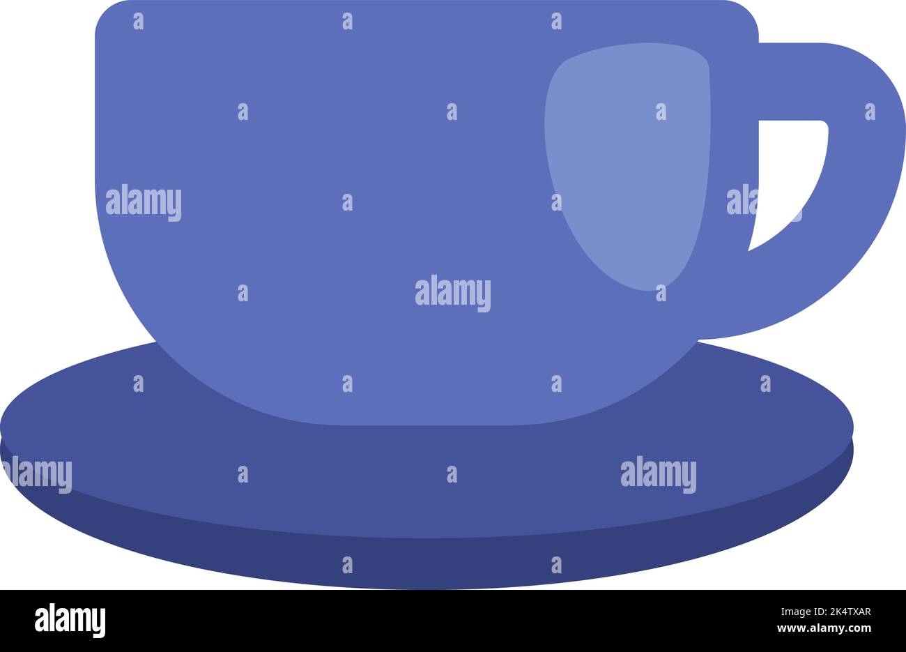 Blaue Tasse, Illustration, Vektor auf weißem Hintergrund. Stock Vektor Blaue Tasse, Illustration, Vektor auf weißem Hintergrund. Stock Vektor