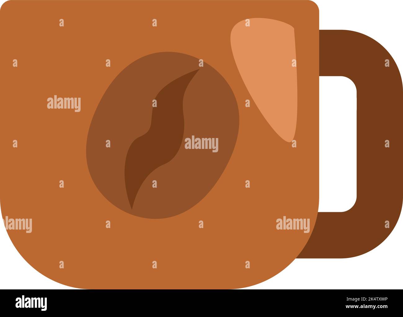 Cappuccino-Becher, Illustration, Vektor auf weißem Hintergrund. Stock Vektor