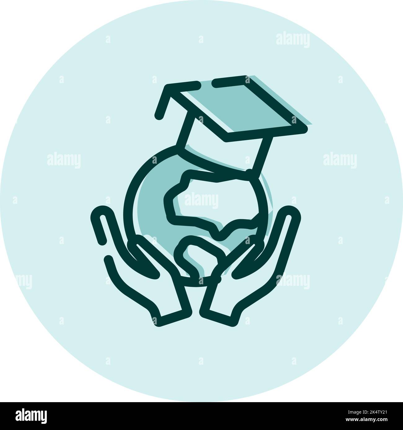 Bildung für alle, Illustration, Vektor auf weißem Hintergrund. Stock Vektor