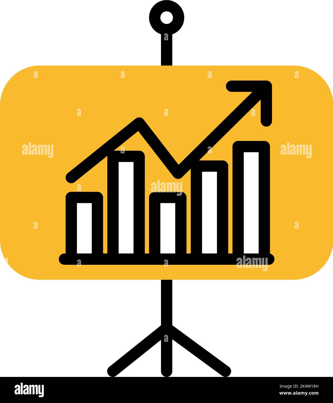 Datenanalyse Diagramm, Illustration, Vektor auf weißem Hintergrund. Stock Vektor