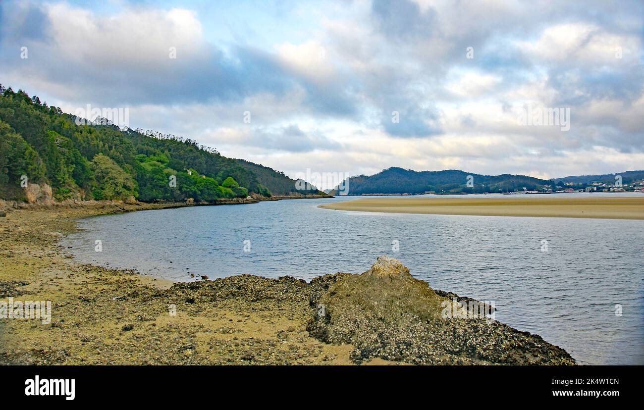 Porto Barqueiro in der Gemeinde Mogor, Gemeinde Mañón, Coruña, Spanien, Europa Stockfoto