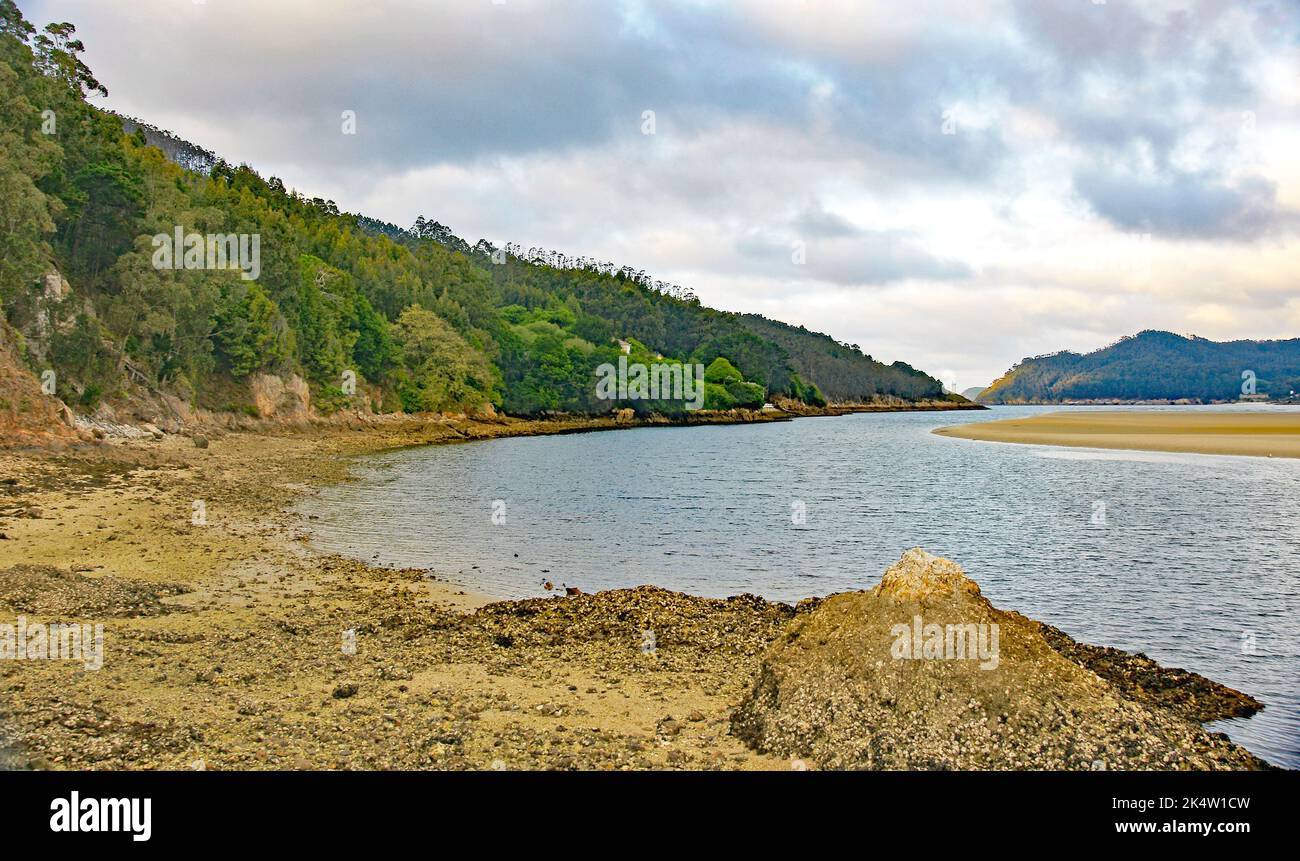 Porto Barqueiro in der Gemeinde Mogor, Gemeinde Mañón, Coruña, Spanien, Europa Stockfoto