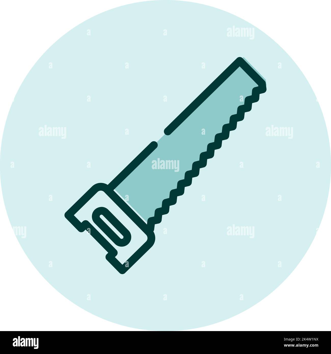 Farmsäge, Illustration, Vektor auf weißem Hintergrund. Stock Vektor