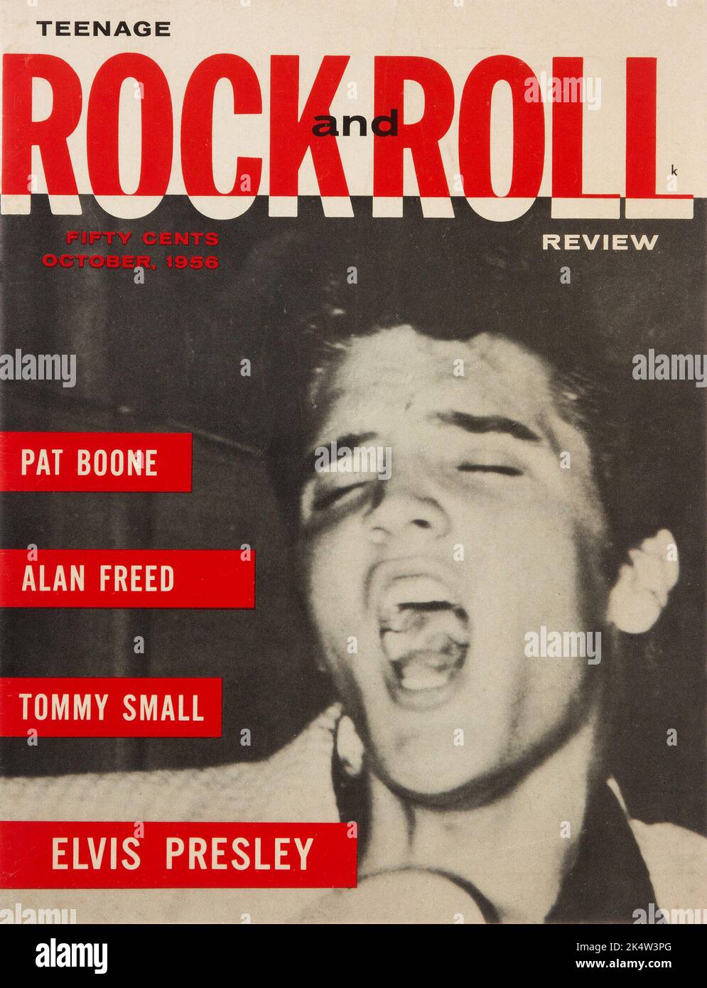 Titelblatt: Teenage Rock and Roll Review (Filosa Publications, Okt 1956) Stockfoto