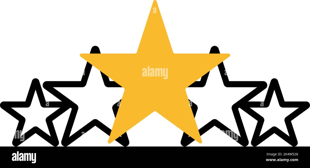 Rückkopplungssterne, Illustration, Vektor auf weißem Hintergrund. Stock Vektor