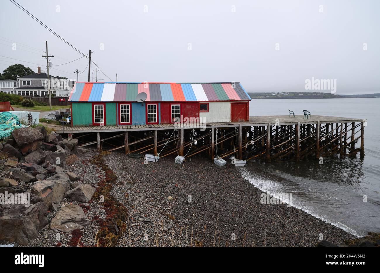 Fischerhaus auf der Insel Brier, Nova Scotia Stockfoto