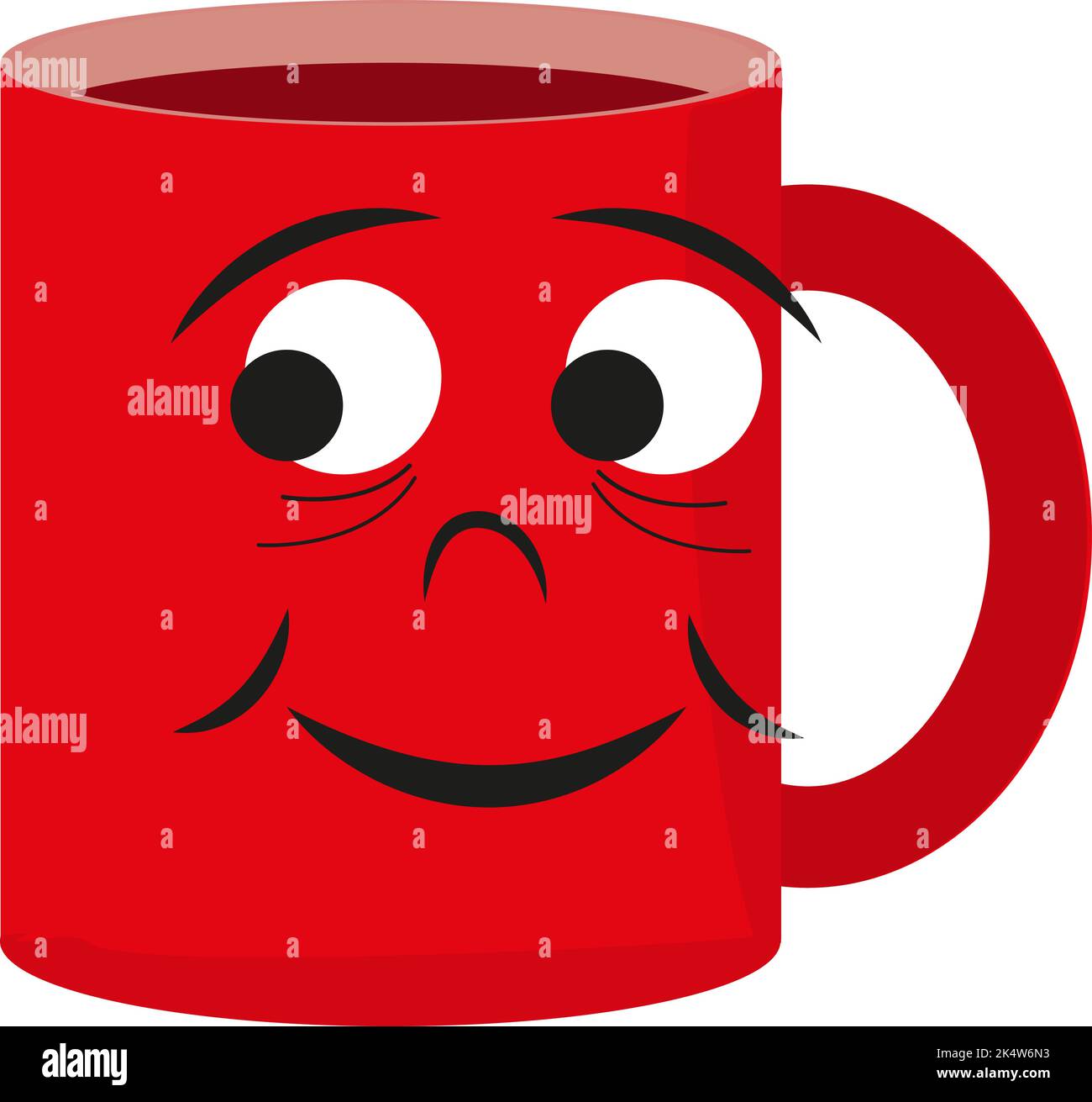 Roter Becher, Illustration, Vektor auf weißem Hintergrund. Stock Vektor