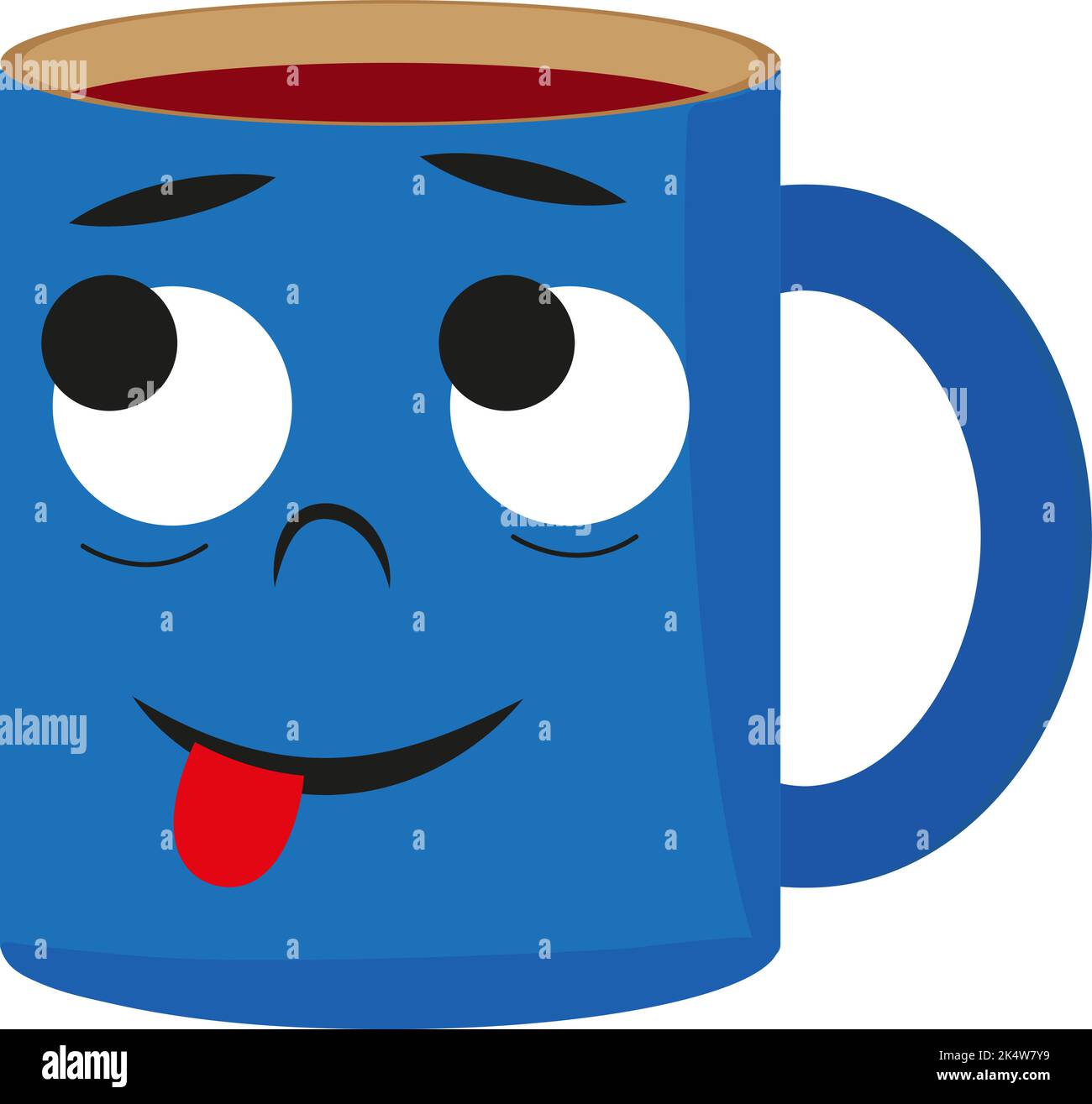 Blauer Becher, Illustration, Vektor auf weißem Hintergrund. Stock Vektor