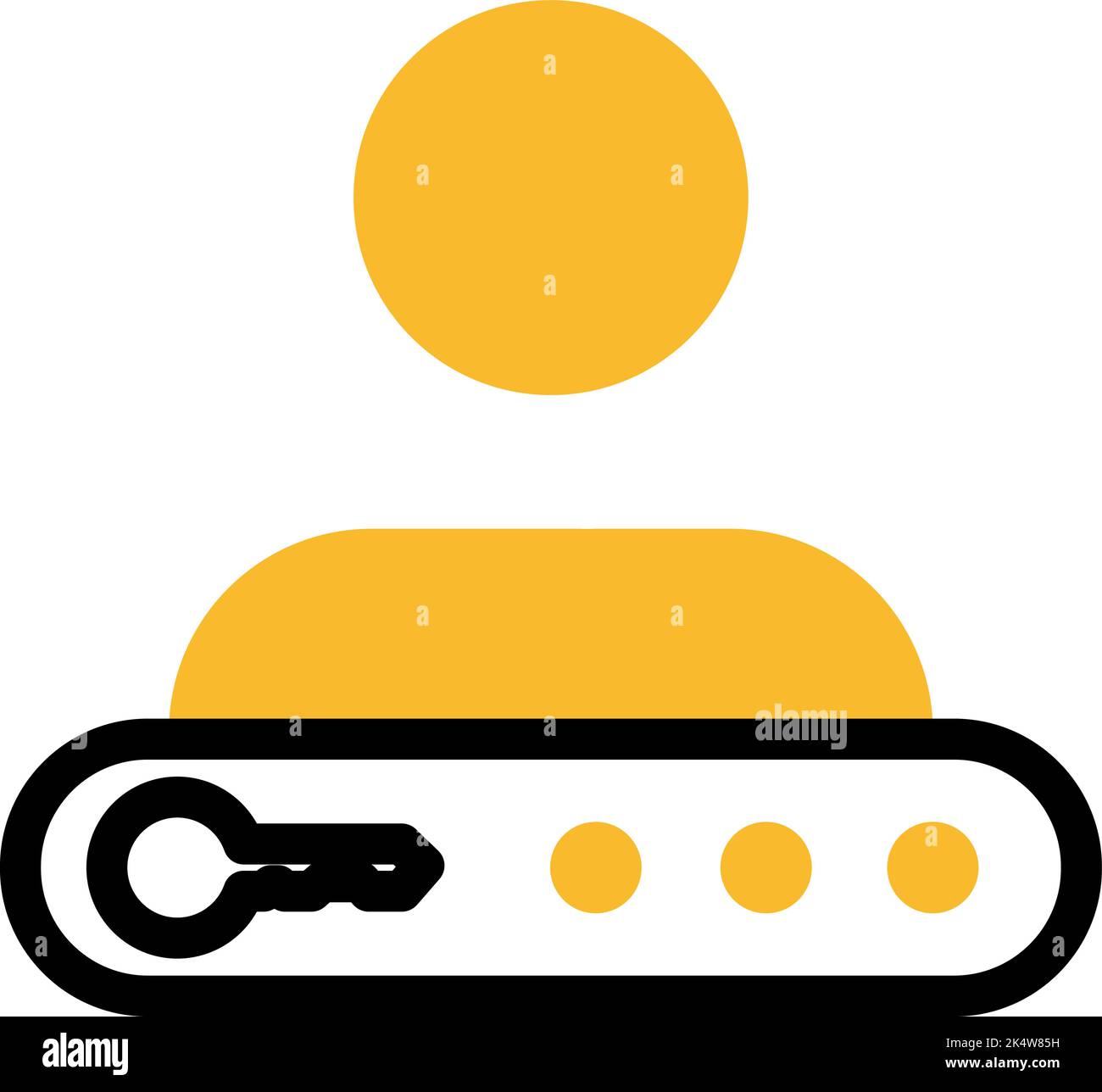 Persönliche Netzwerksicherheit, Abbildung, Vektor auf weißem Hintergrund. Stock Vektor