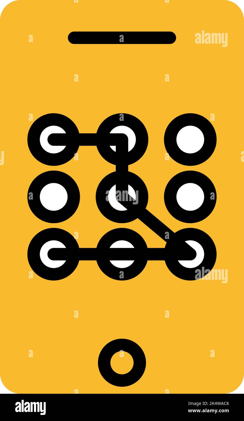 Code der mobilen Anwendung, Abbildung, Vektor auf weißem Hintergrund. Stock Vektor