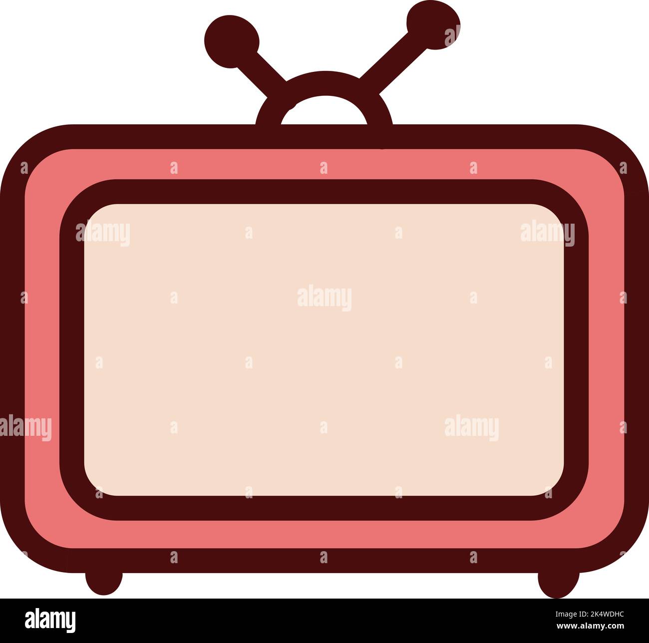 Office-tv, Illustration, Vektor auf weißem Hintergrund. Stock Vektor