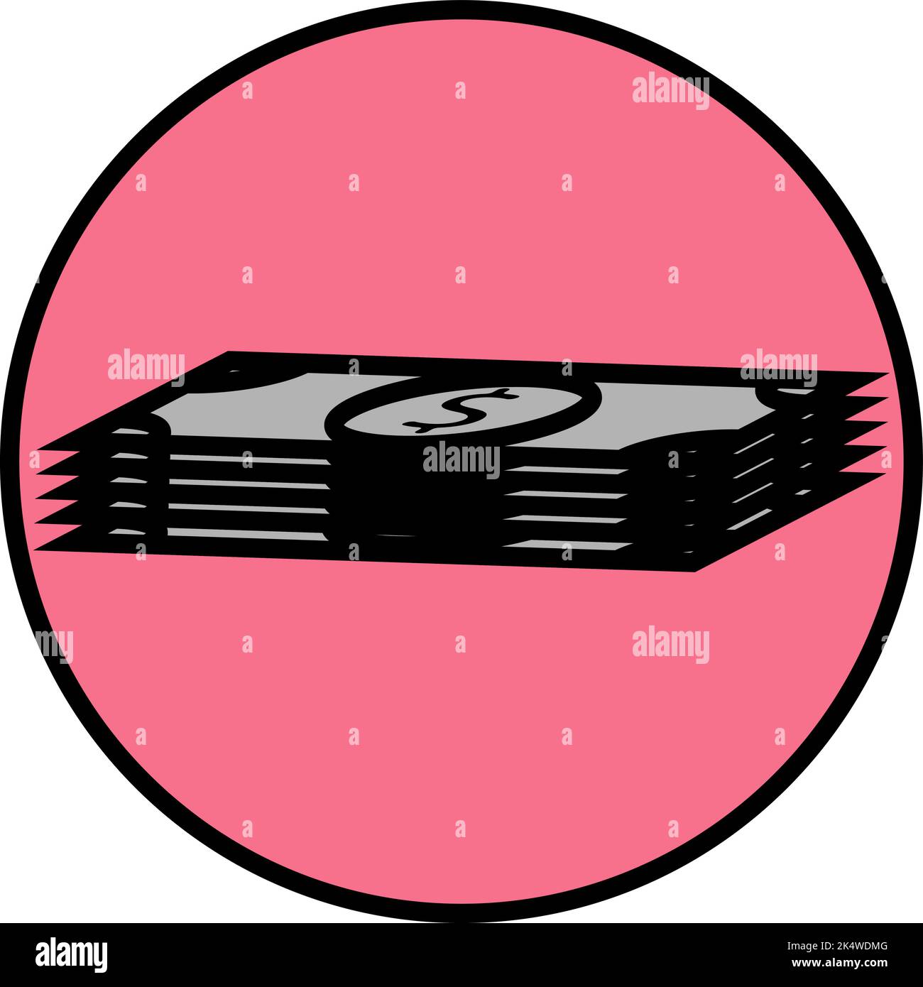 Einkaufsgeld, Illustration, Vektor auf weißem Hintergrund. Stock Vektor