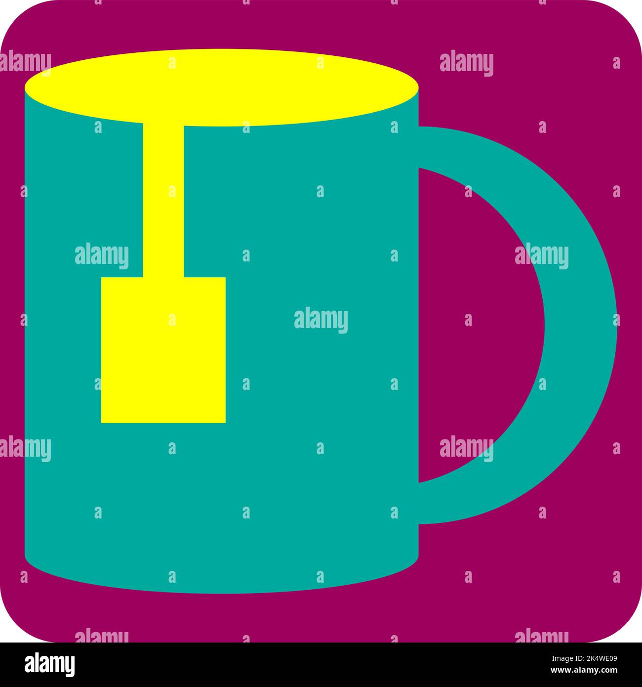 Heiße Tasse Tee, Illustration, Vektor auf weißem Hintergrund. Stock Vektor