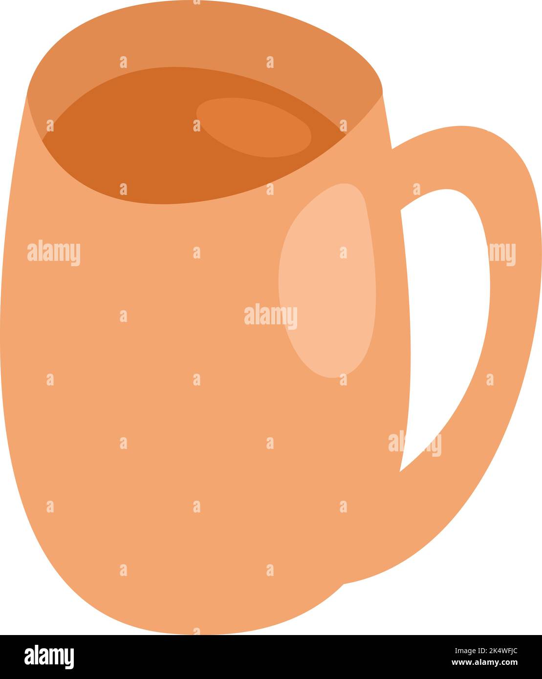 Trinkbecher, Illustration, Vektor auf weißem Hintergrund. Stock Vektor