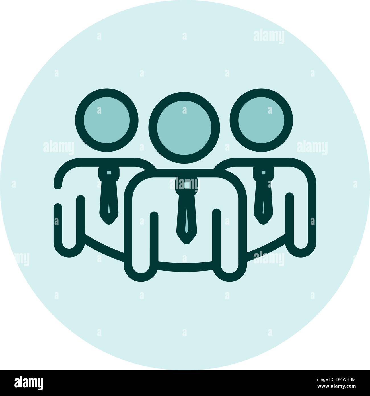 Geschäftsteam, Illustration, Vektor auf weißem Hintergrund. Stock Vektor