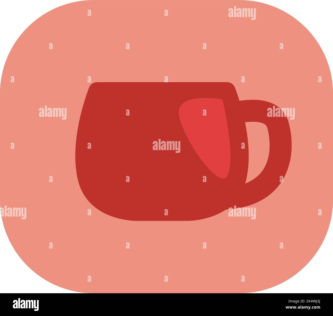 Frühstücksteebecher, Illustration, Vektor auf weißem Hintergrund. Stock Vektor