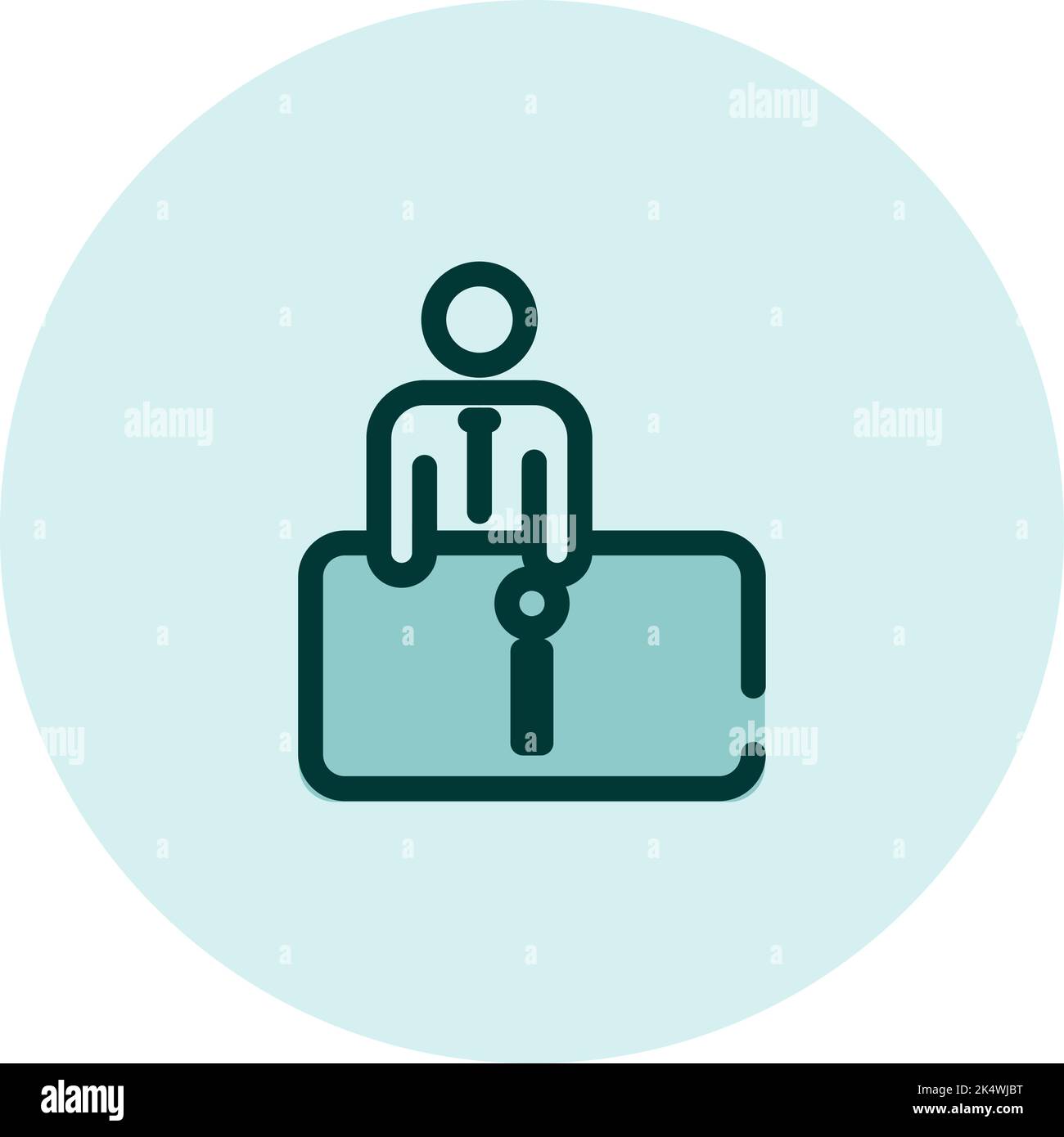 Geschäftsinformationen, Illustration, Vektor auf weißem Hintergrund. Stock Vektor